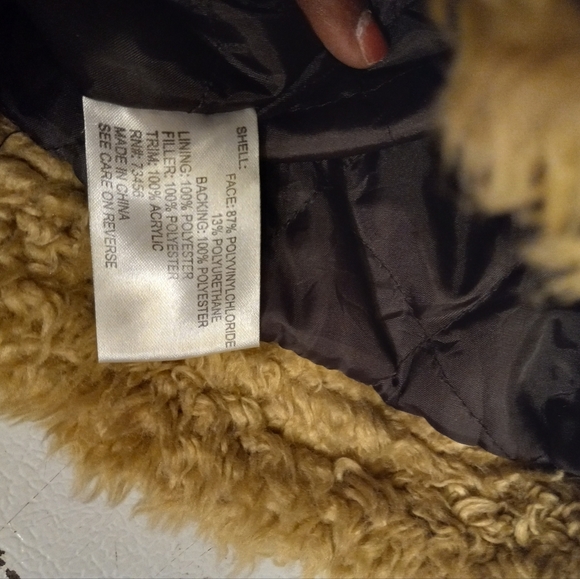 MM Essentials Marc Mattis Hoodie Jacket Brown Faux Leather Quilti edSize S/38 - Picture 10 of 10